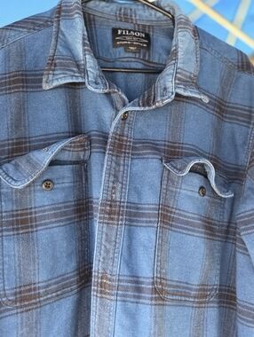 Filson Blue Plaid Flannel Shirt